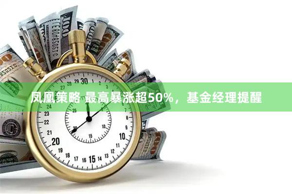 凤凰策略 最高暴涨超50%，基金经理提醒